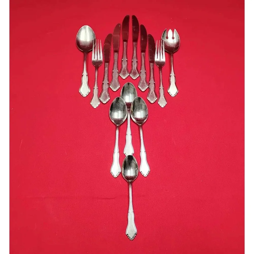 Vintage Rogers Glendale Stainless Flatware Lot 14 Pc